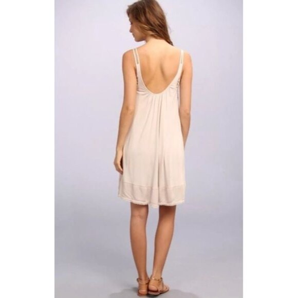 NWOT Free People Cream Lace Crochet Beaded Slip Dress - Picture 3 of 15